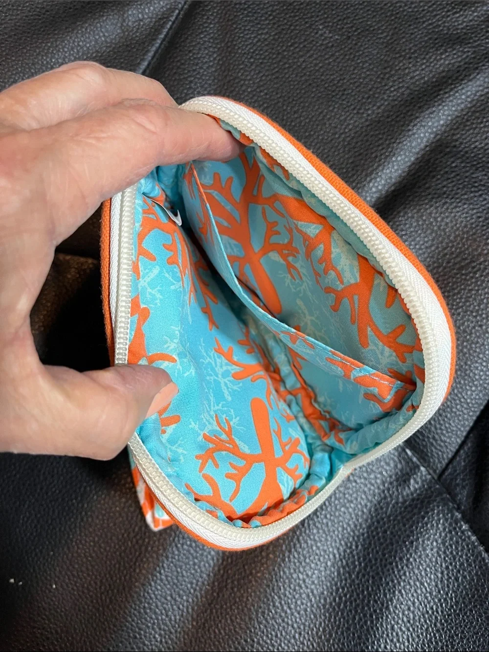 Mud Pie Coral Reef Wristlet Wallet Coin Purse Coastal Beach